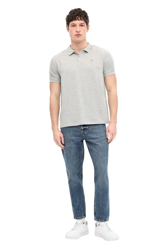 Lumberjack 6M MB CT953 Polo T-SH 6FX Gri Erkek Polo Tshirt - 3