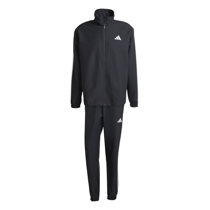 Adidas 3 Stripes Dokuma Siyah Erkek Eşofman Takımı - 1