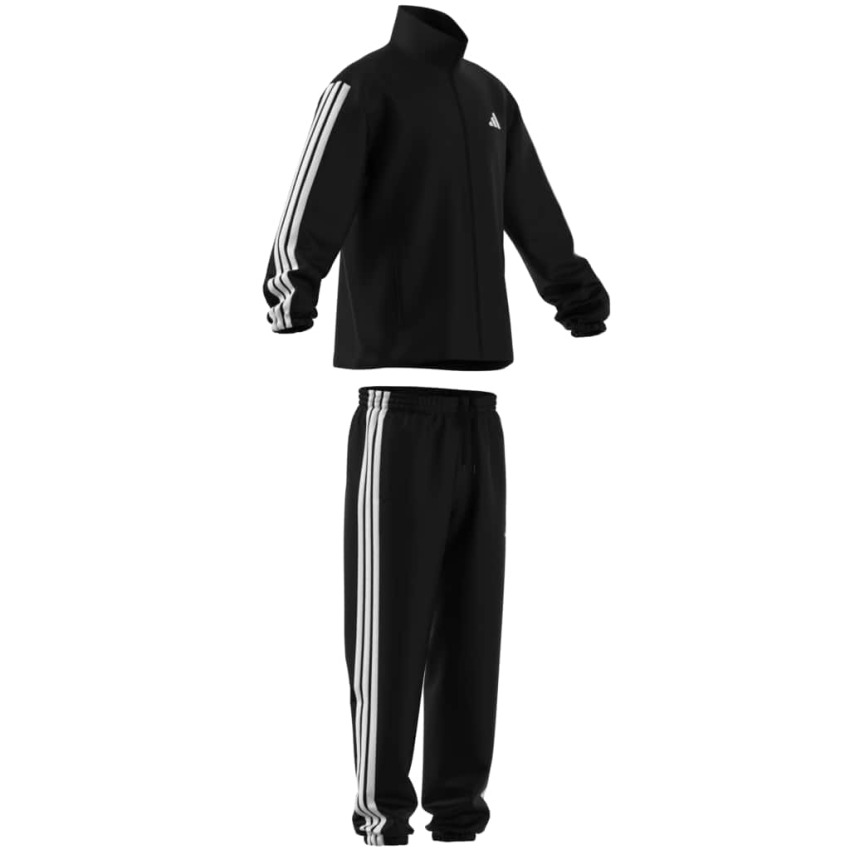 Adidas 3 Stripes Dokuma Siyah Erkek Eşofman Takımı - 2