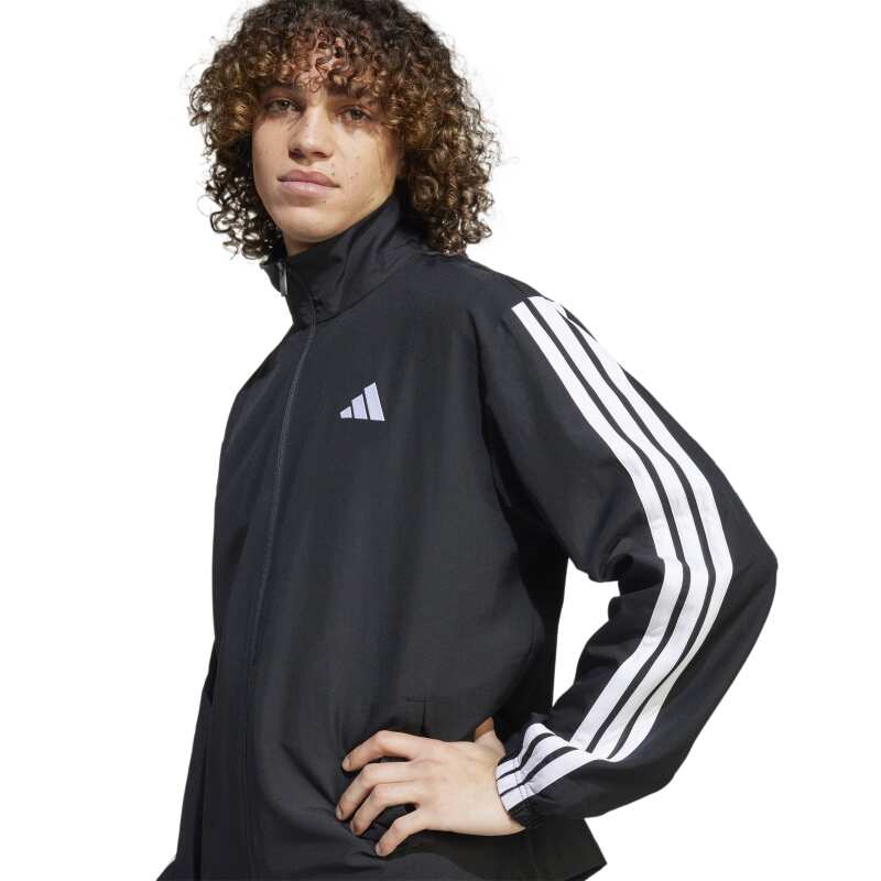 Adidas 3 Stripes Dokuma Siyah Erkek Eşofman Takımı - 14