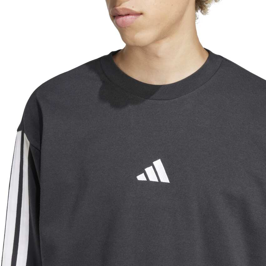 Adidas 3S FT Siyah Erkek Sweatshirt - 5