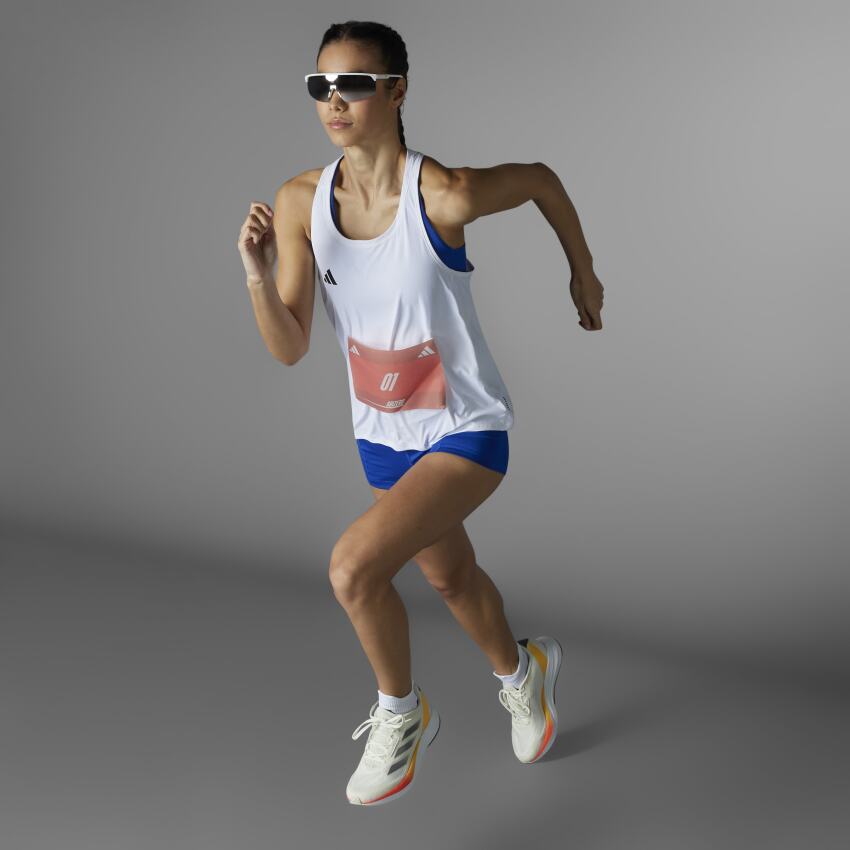 Adidas Adizero Essentials Running Tank Beyaz Kadın Atlet - 8
