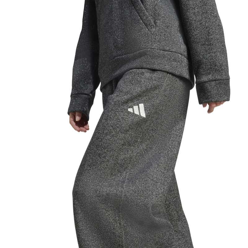 Adidas ALL SZN Holiday Glitter Fleece Loose Siyah Kadın Eşofman Altı - 4