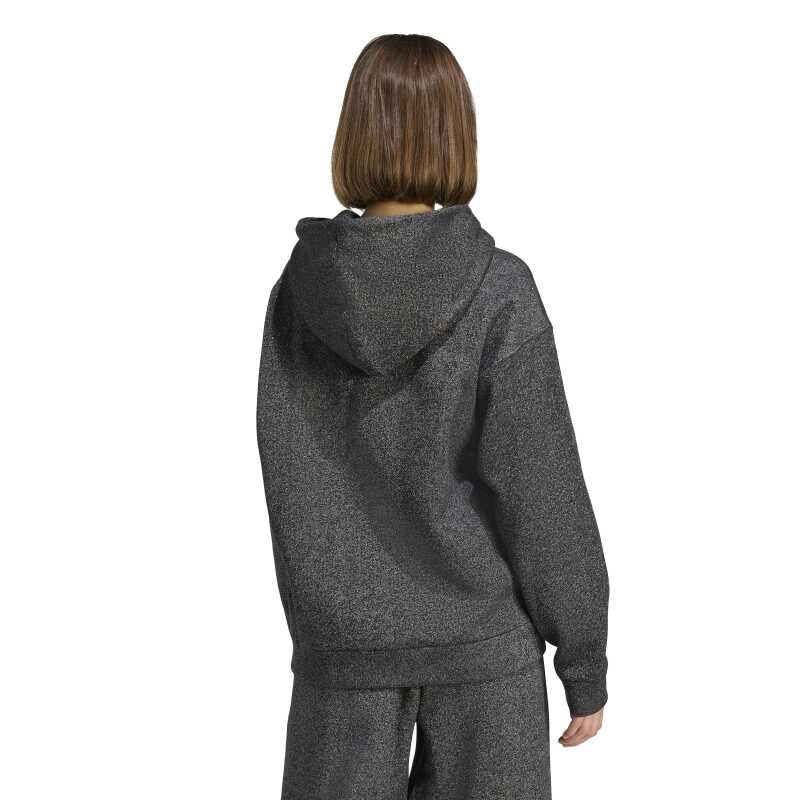 Adidas ALL SZN Holiday Glitter Fleece Loose Siyah Kadın Sweatshirt - 2