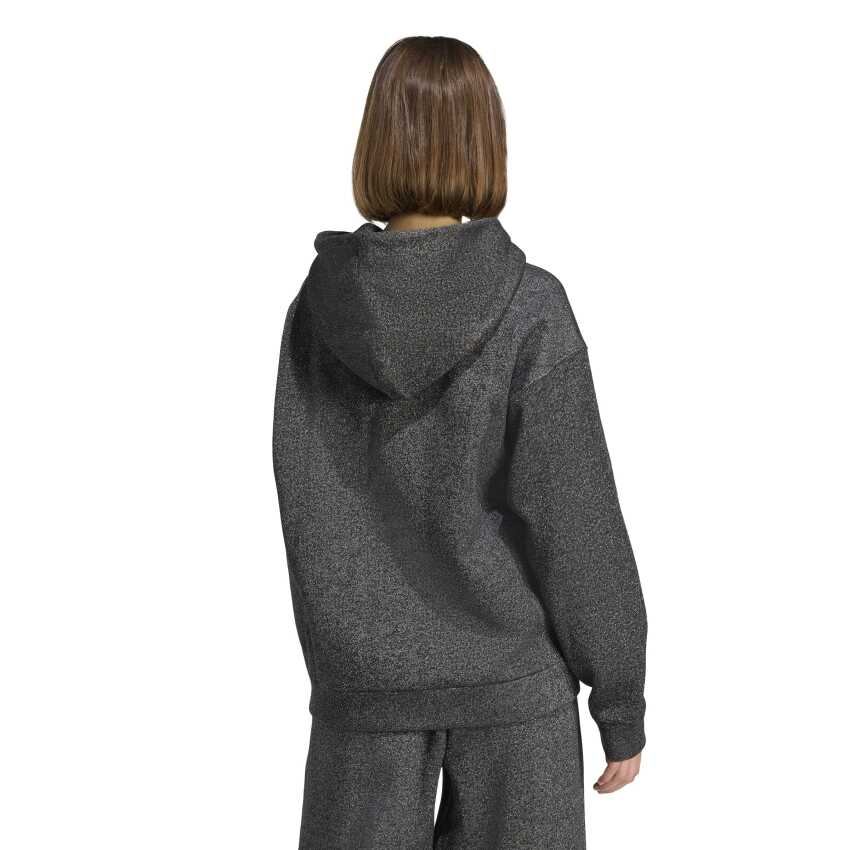 Adidas ALL SZN Holiday Glitter Fleece Loose Siyah Kadın Sweatshirt - 2