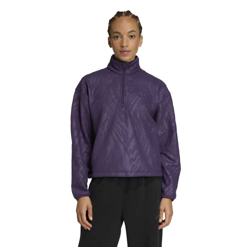 Adidas Aop Polarfleece Mor Kadın Sweatshirt - Adidas