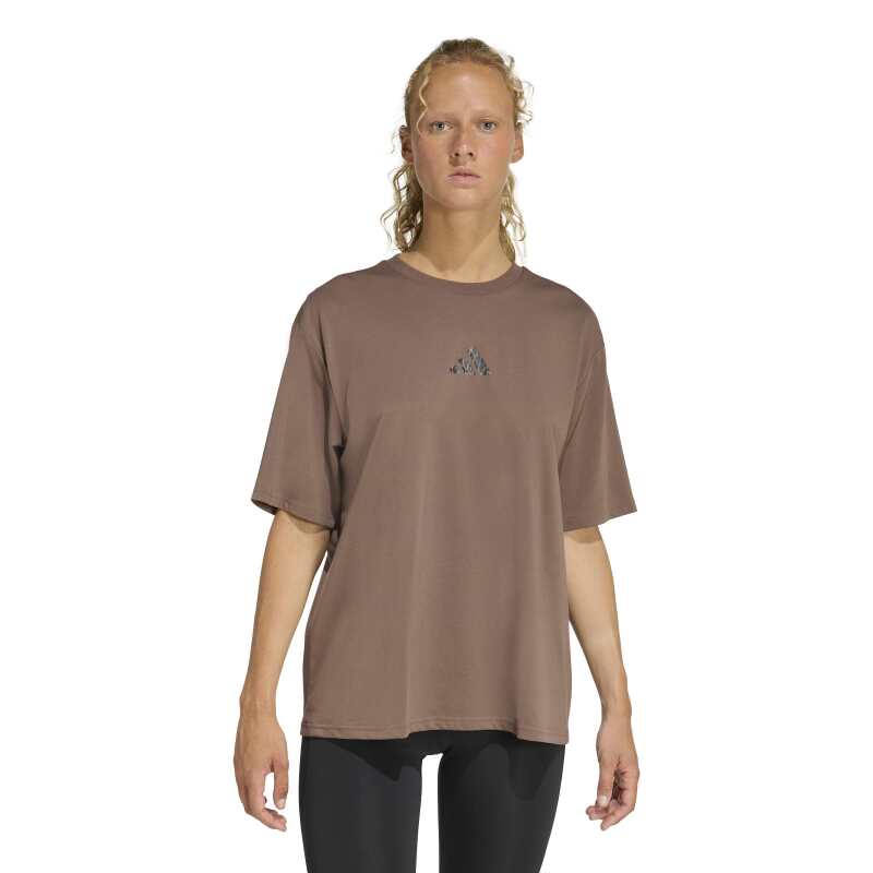 Adidas Climacool Animal Training Graphic Kahverengi Kadın Tshirt - 1