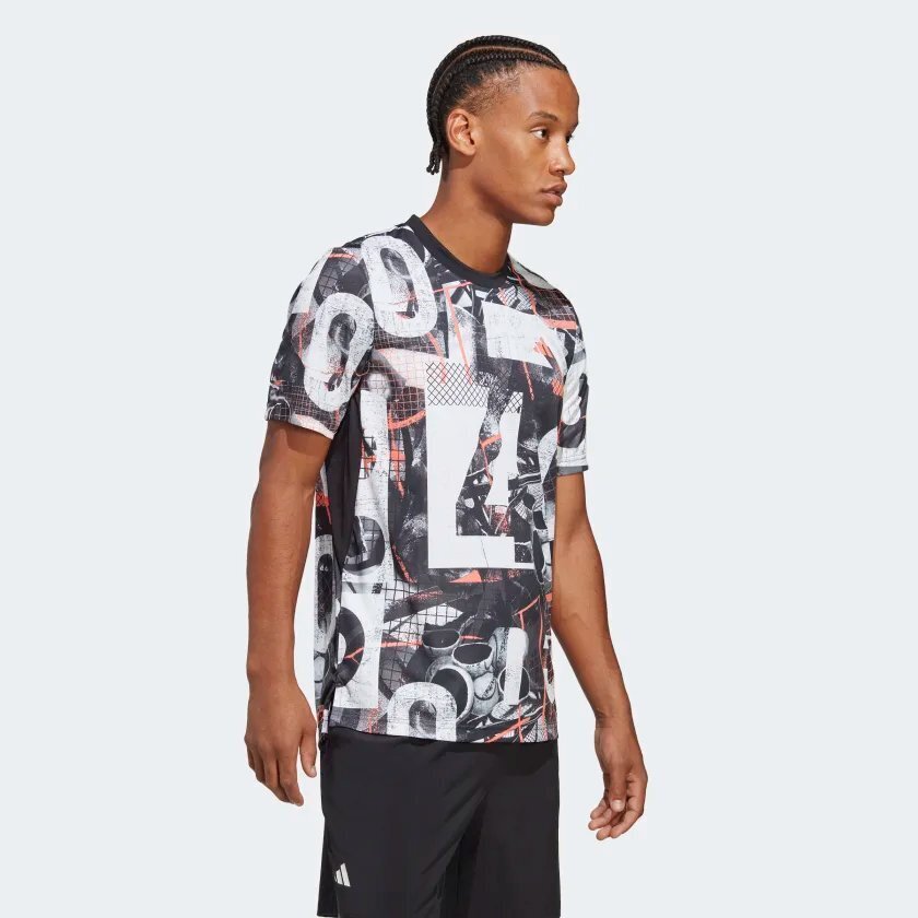 Adidas CLUB GRAPH TEE BEYAZ Erkek Tshirt - 1