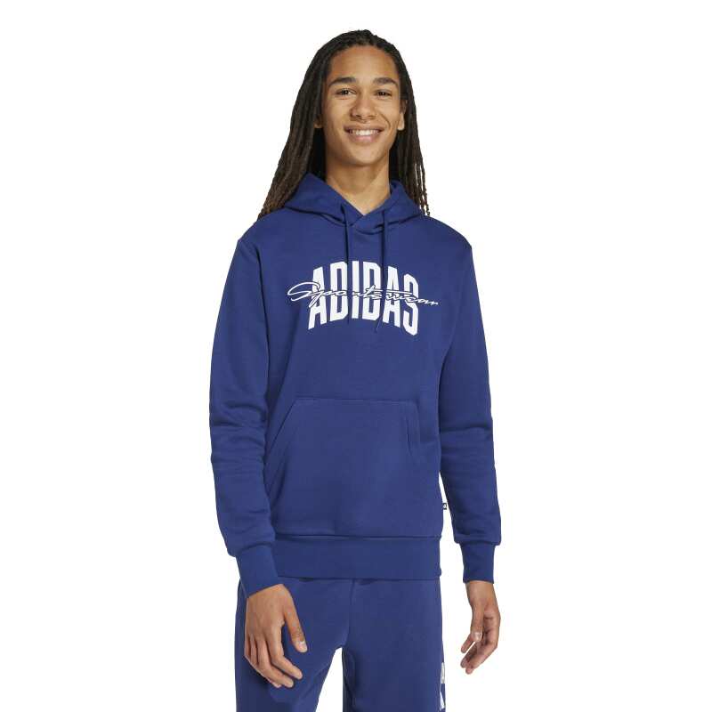 Adidas Collegiate Script Graphic Mavi Erkek Sweatshirt - 1
