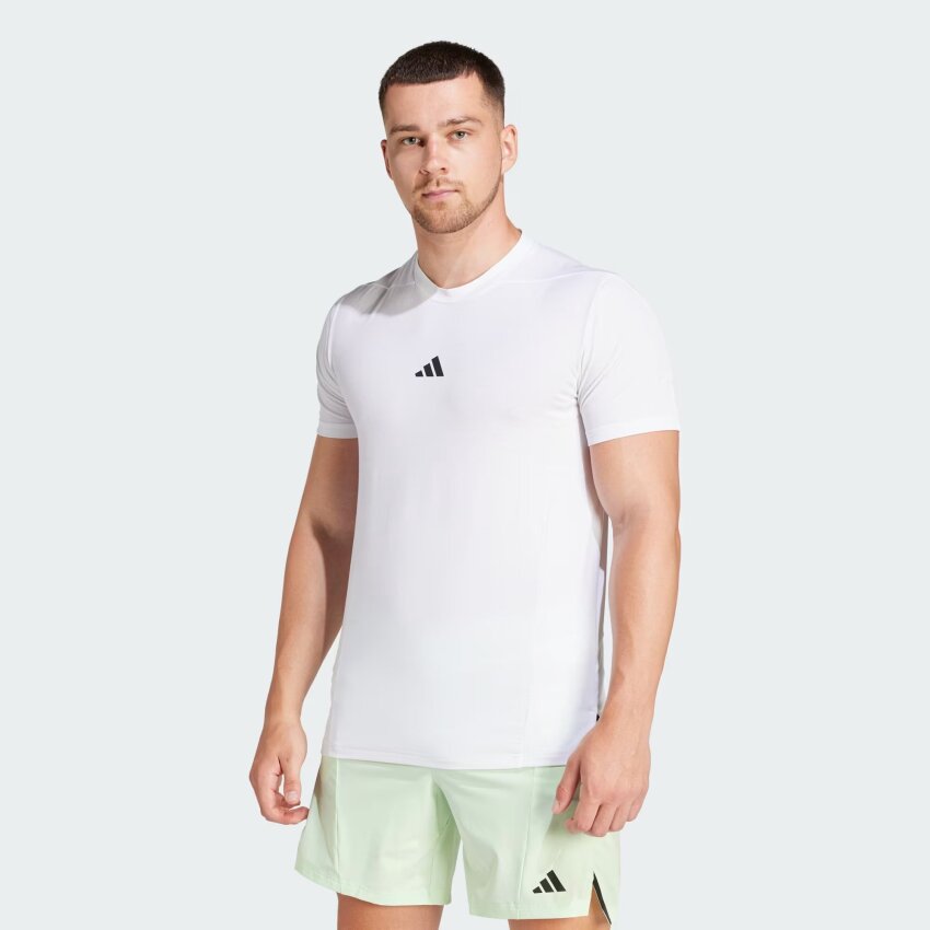 Adidas Designed for Training TEE BEYAZ Erkek Tshirt - 1