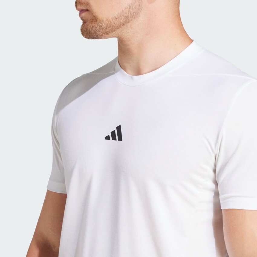 Adidas Designed for Training TEE BEYAZ Erkek Tshirt - 5