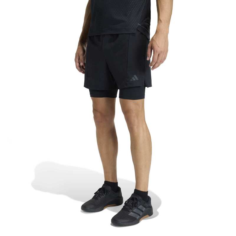 Adidas D4T Workout 2IN1 Siyah Erkek Şort - Adidas