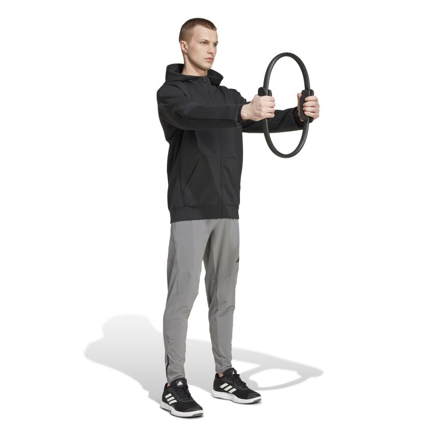Adidas Designed for Training Full-Zip Siyah Erkek Sweatshirt - 3
