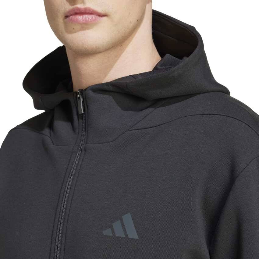 Adidas Designed for Training Full-Zip Siyah Erkek Sweatshirt - 4