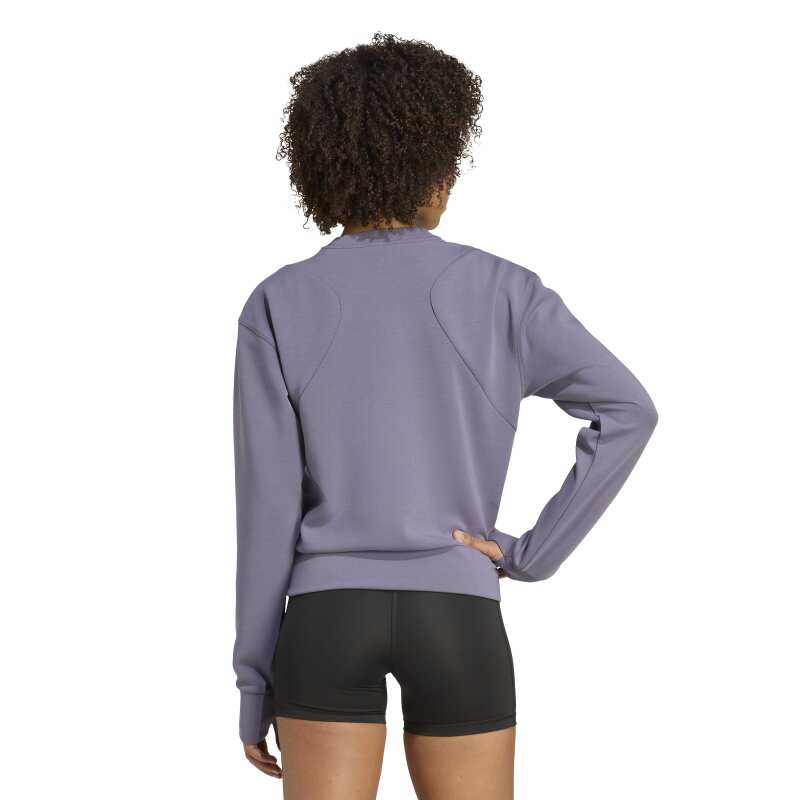 Adidas Designed-for-Training Warm-Up Crewneck Mor Kadın Sweatshirt - 2