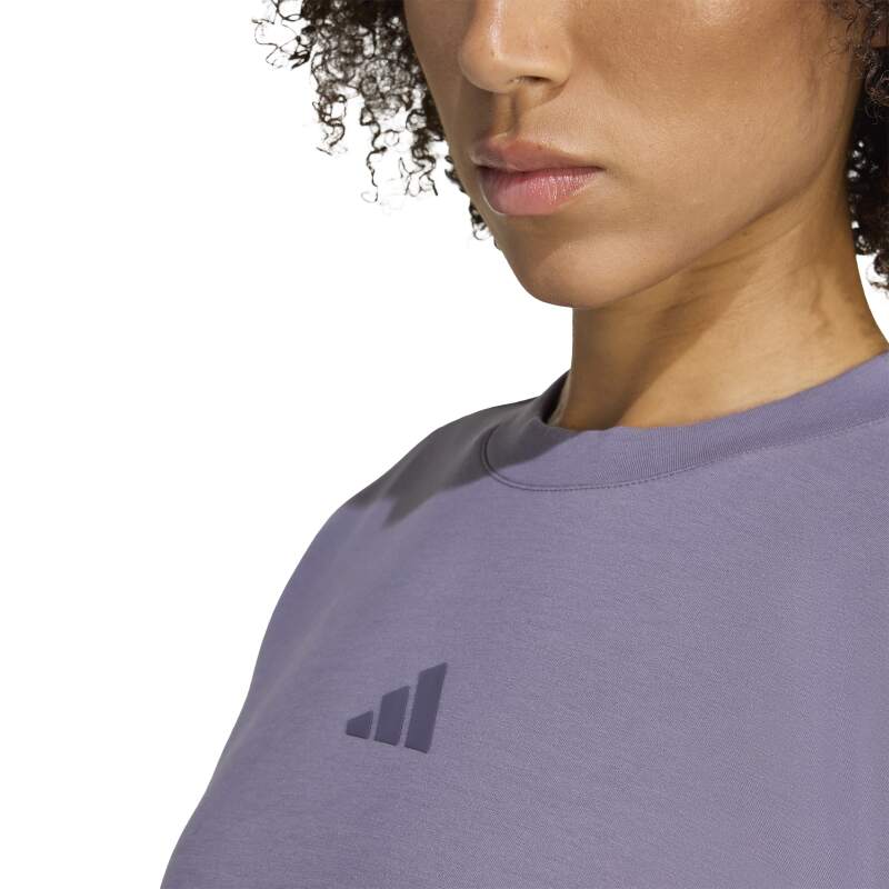 Adidas Designed-for-Training Warm-Up Crewneck Mor Kadın Sweatshirt - 5