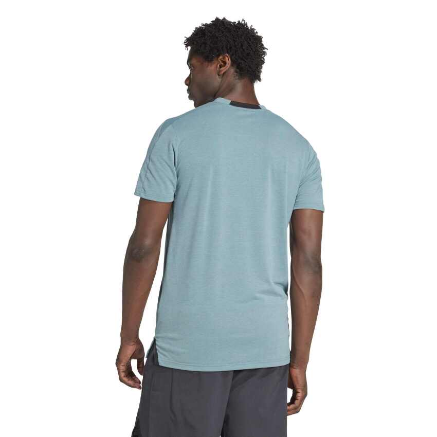 Adidas Designed for Training Workout Yeşil Erkek Tshirt - 2