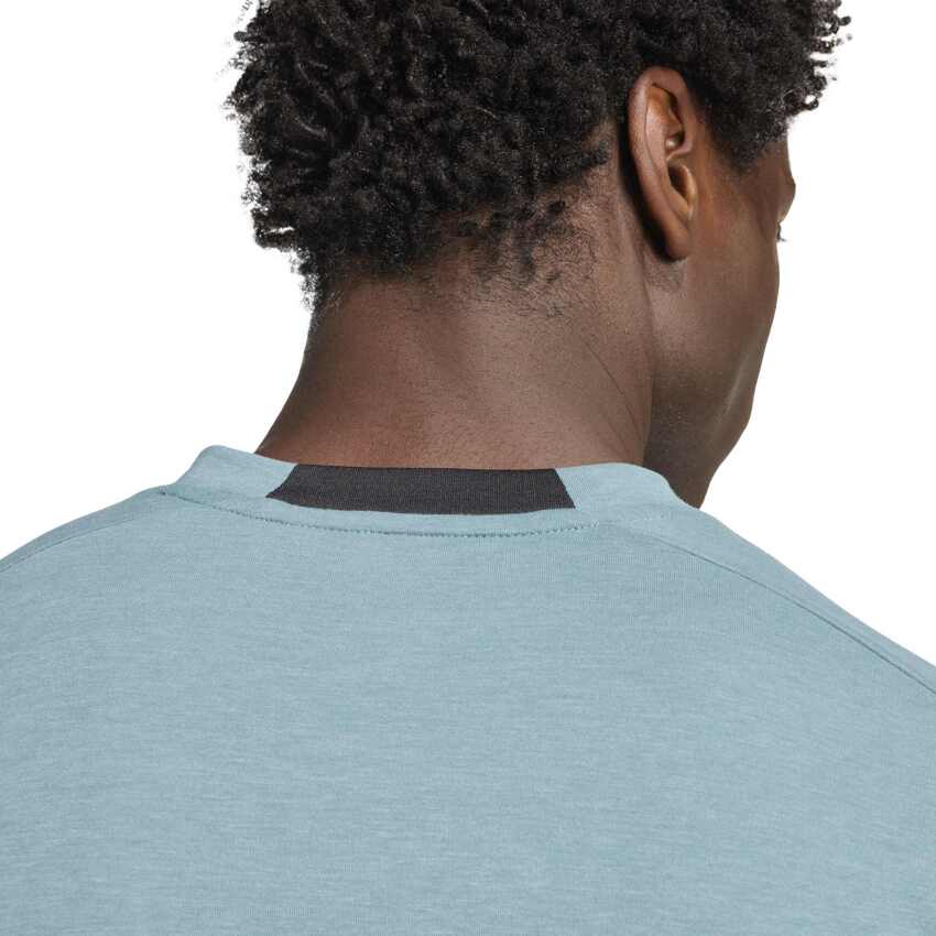 Adidas Designed for Training Workout Yeşil Erkek Tshirt - 5