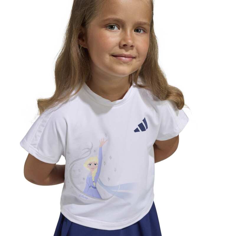 Adidas Disney Frozen Beyaz Çocuk Şort Tshirt Takım - 7
