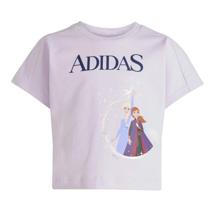 Adidas Disney Frozen Mor Çocuk Şort Tshirt Takım - 2