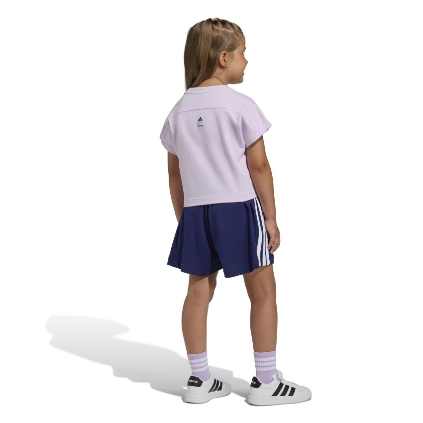 Adidas Disney Frozen Mor Çocuk Şort Tshirt Takım - 5