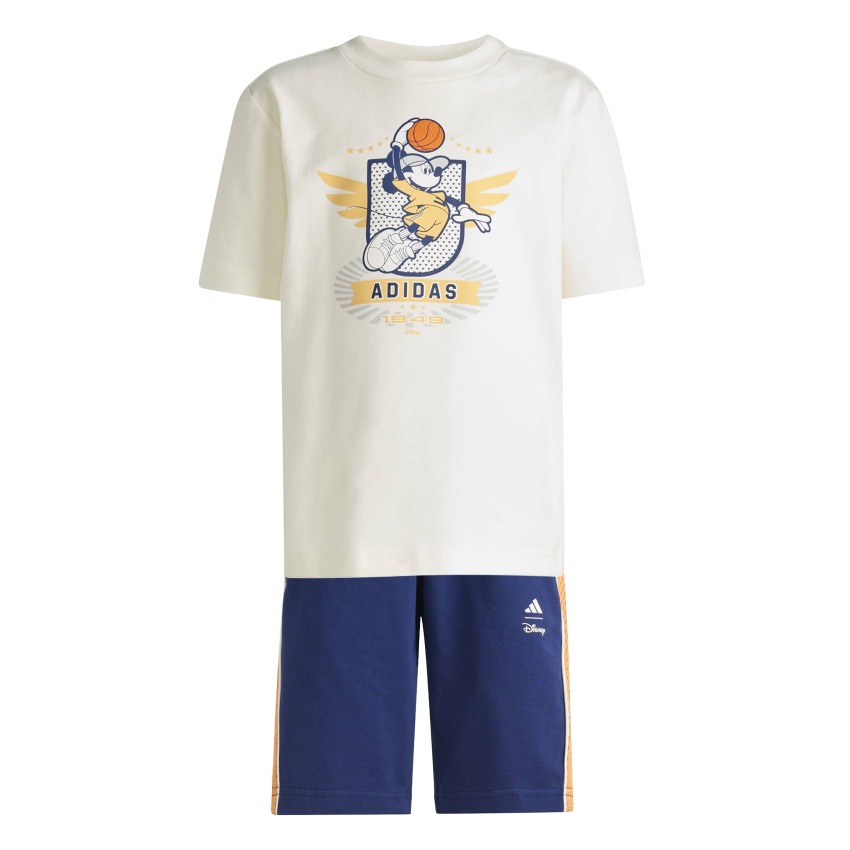 Adidas Disney Mickey Mouse Beyaz Çocuk Şort Tshirt Takım - 1