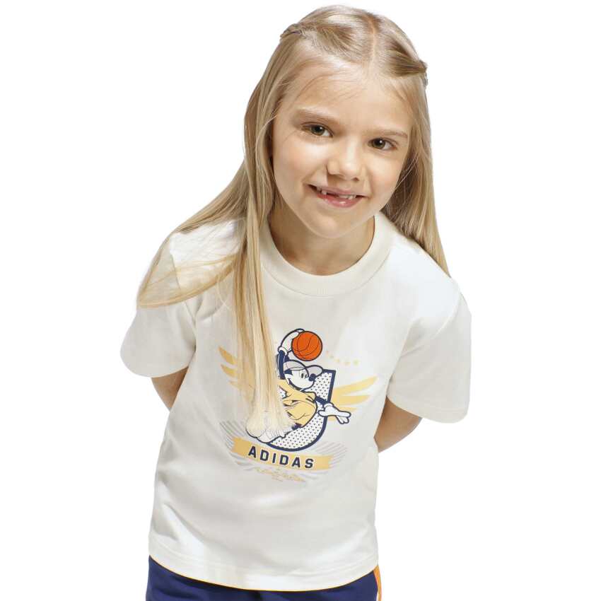 Adidas Disney Mickey Mouse Beyaz Çocuk Şort Tshirt Takım - 8
