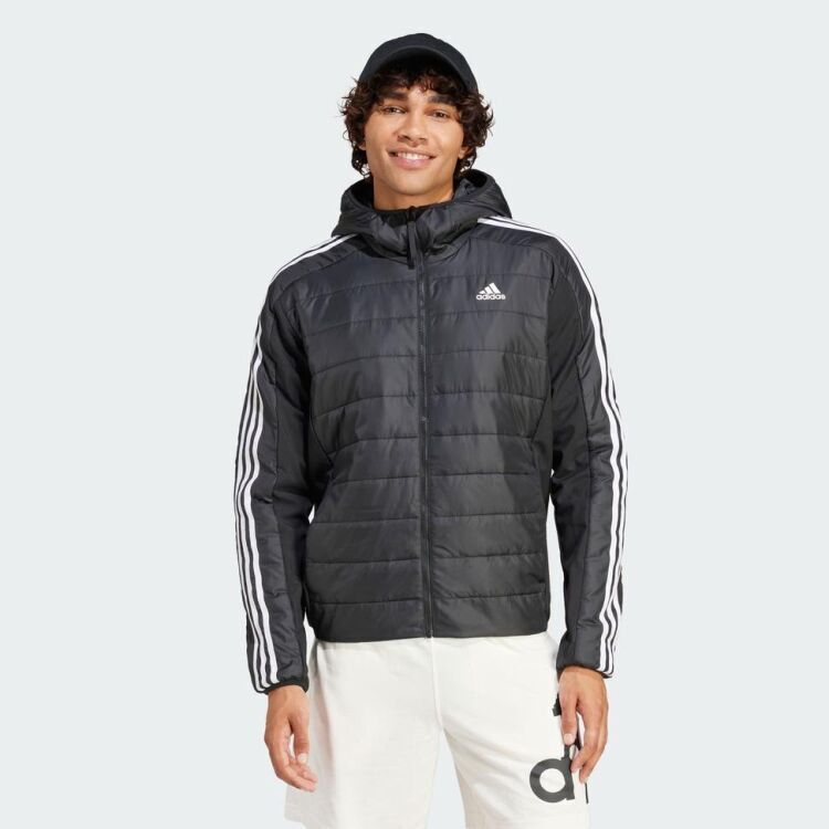 Adidas Essentials 3-Stripes Insulated Hooded Hybrid Erkek Mont - 1