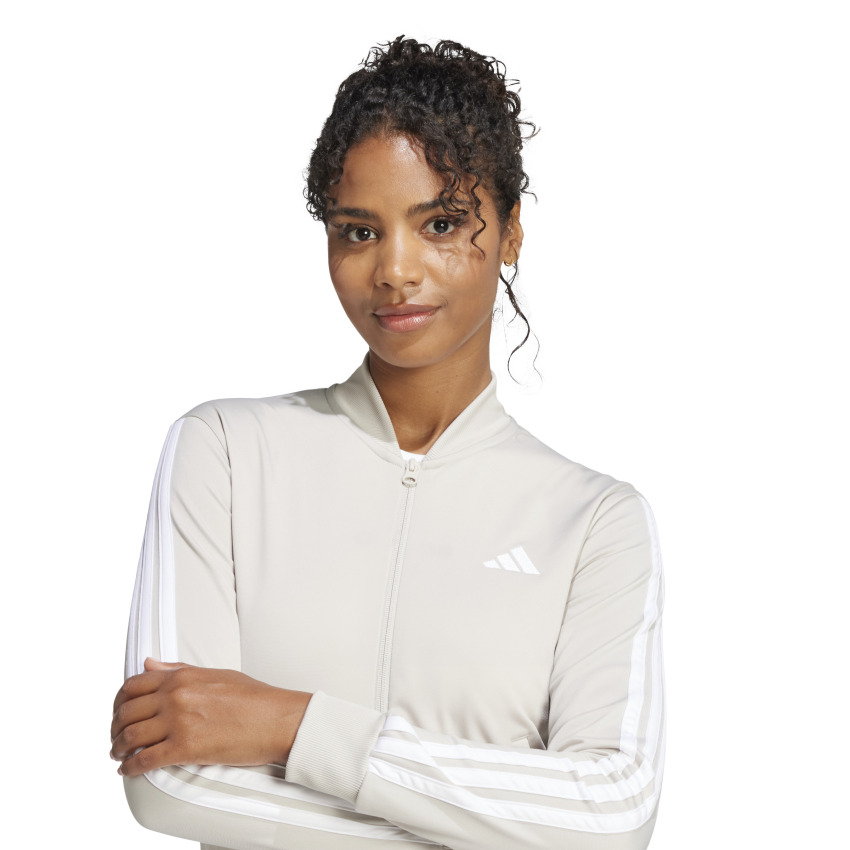 Adidas Essentials 3-Stripes Bej Kadın Eşofman Takımı - 4
