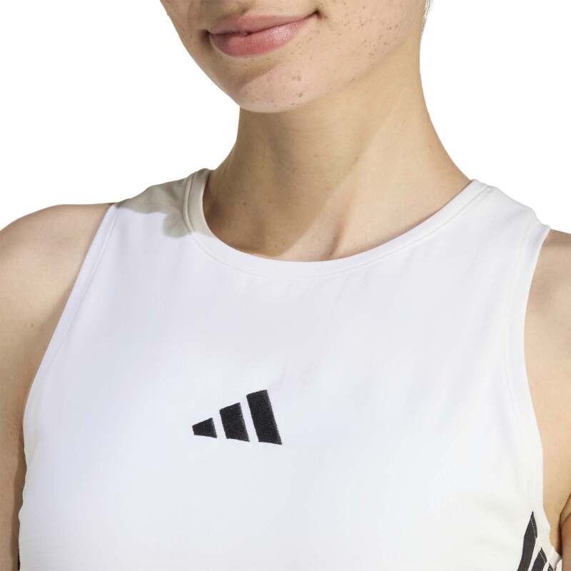 Adidas Essentials 3-Stripes Dolgulu Beyaz Kadın Atlet - 5