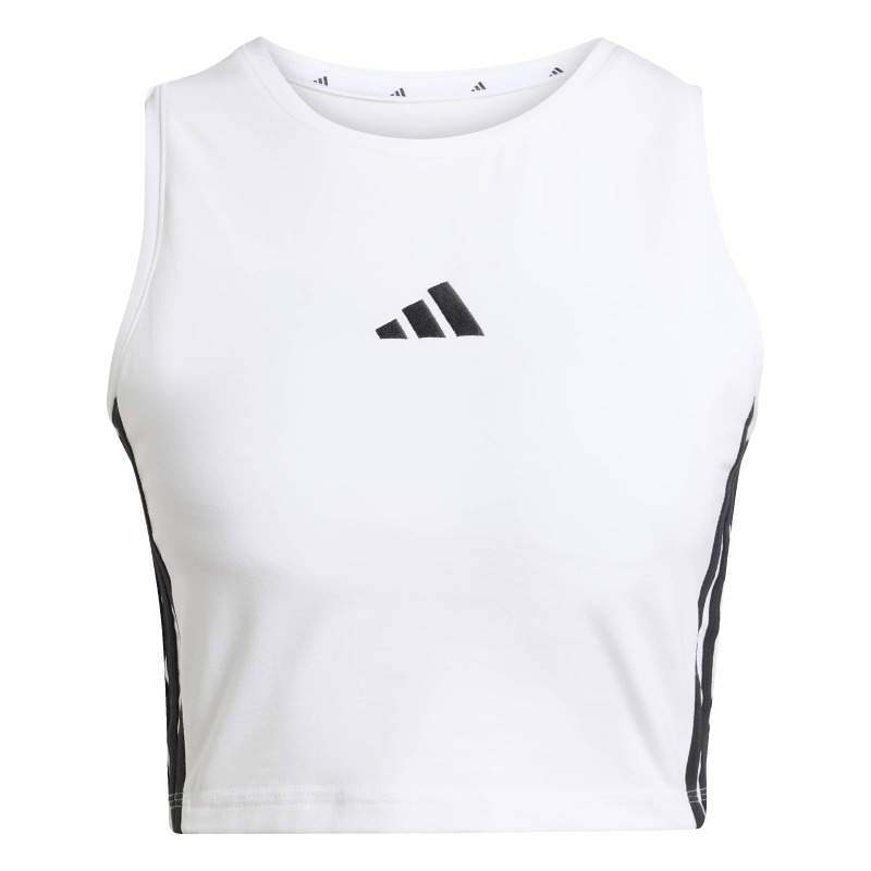 Adidas Essentials 3-Stripes Dolgulu Beyaz Kadın Atlet - 6