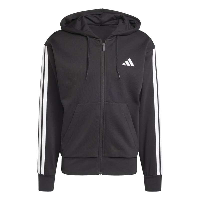Adidas Essentials 3-Stripes Fleece Siyah Erkek Sweatshirt - 3