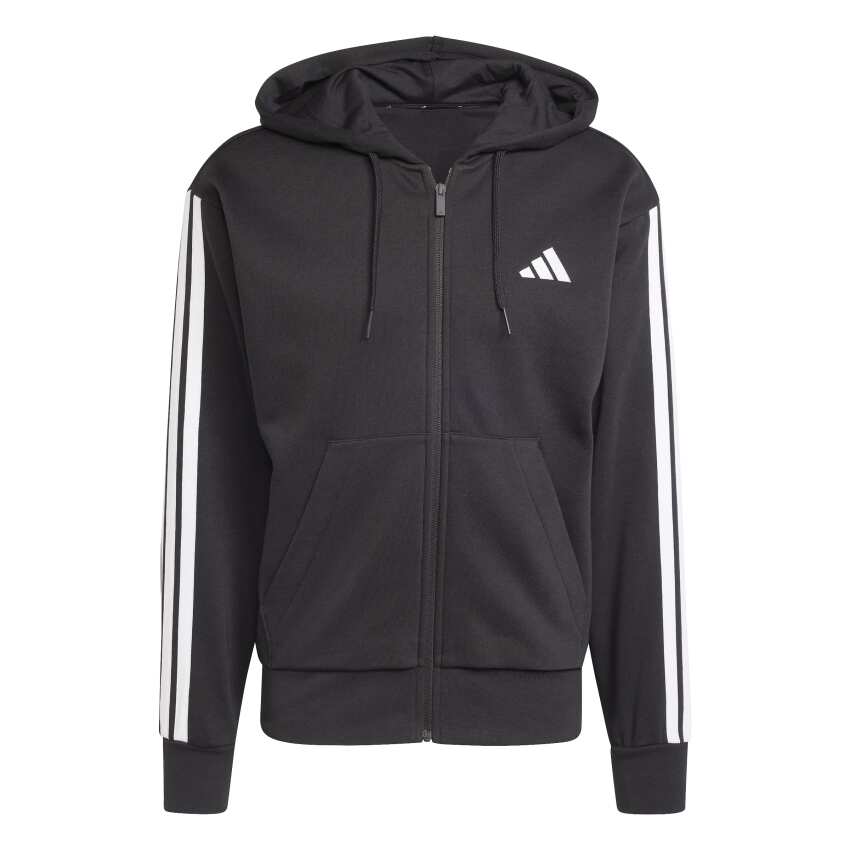 Adidas Essentials 3-Stripes Fleece Siyah Erkek Sweatshirt - 3