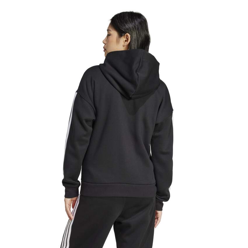 Adidas Essentials 3-Stripes Full-Zip Fleece Siyah Kadın Sweatshirt - 3