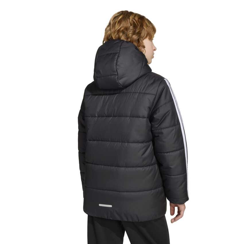 Adidas Essentials 3-Stripes Dolgulu Siyah Çocuk Mont - 2