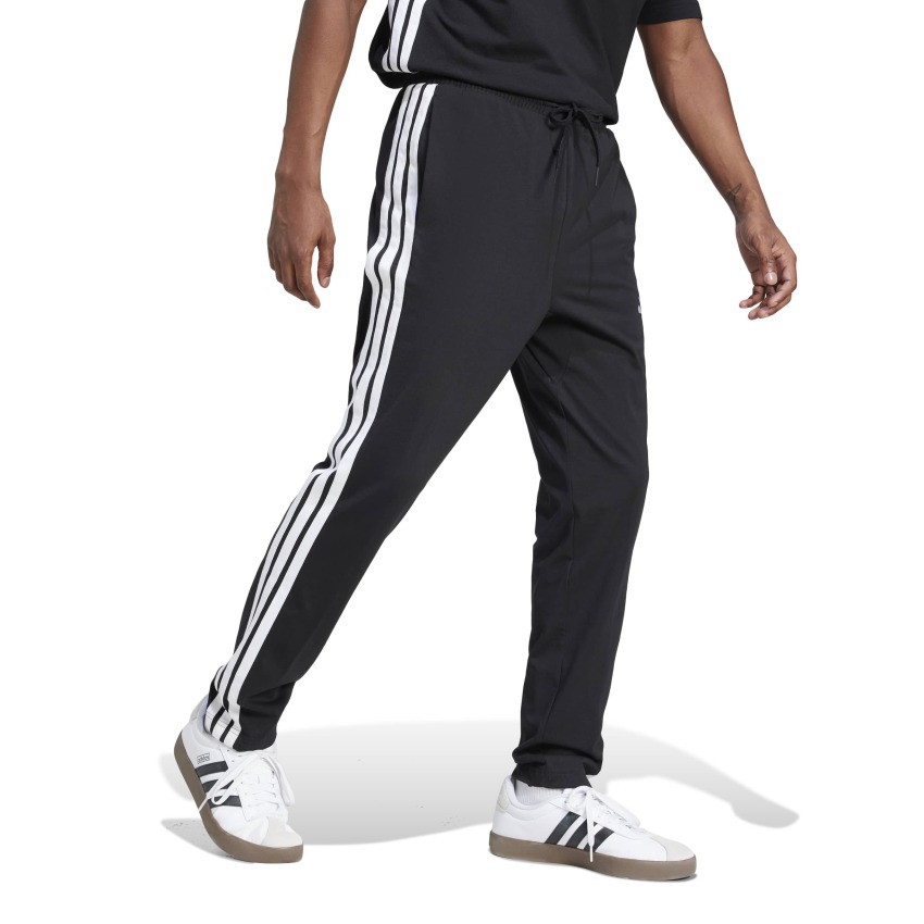 Adidas Essentials 3-Stripes Single Jersey Siyah Erkek Eşofman Altı - 5