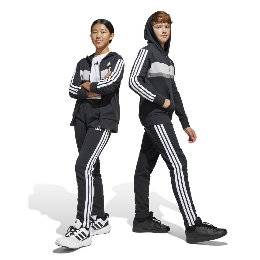 Adidas Essentials 3-Stripes Tiberio Siyah Çocuk Eşofman Takımı - 1