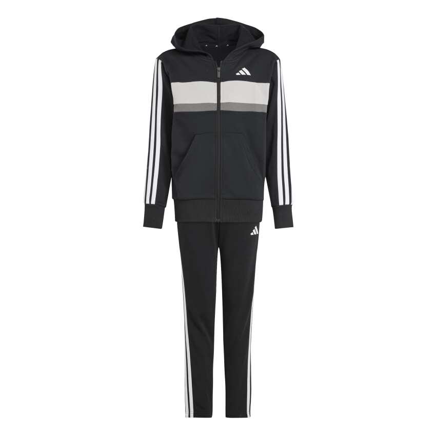 Adidas Essentials 3-Stripes Tiberio Siyah Çocuk Eşofman Takımı - 4