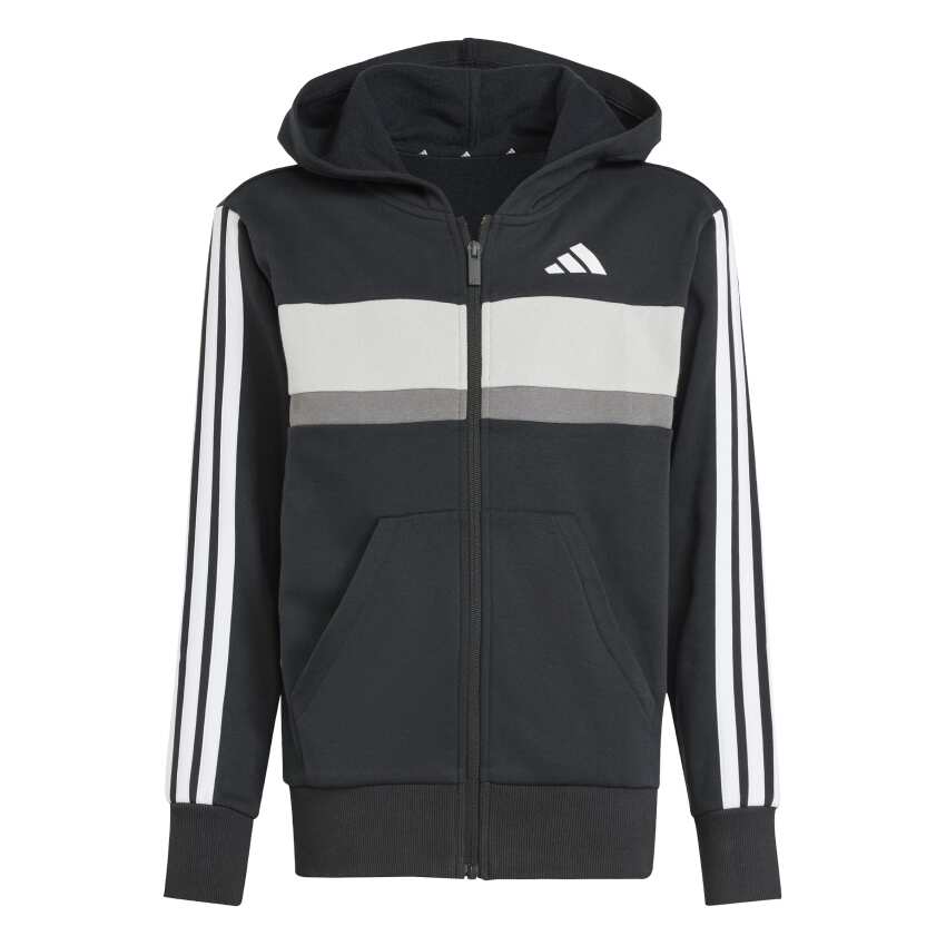 Adidas Essentials 3-Stripes Tiberio Siyah Çocuk Eşofman Takımı - 5