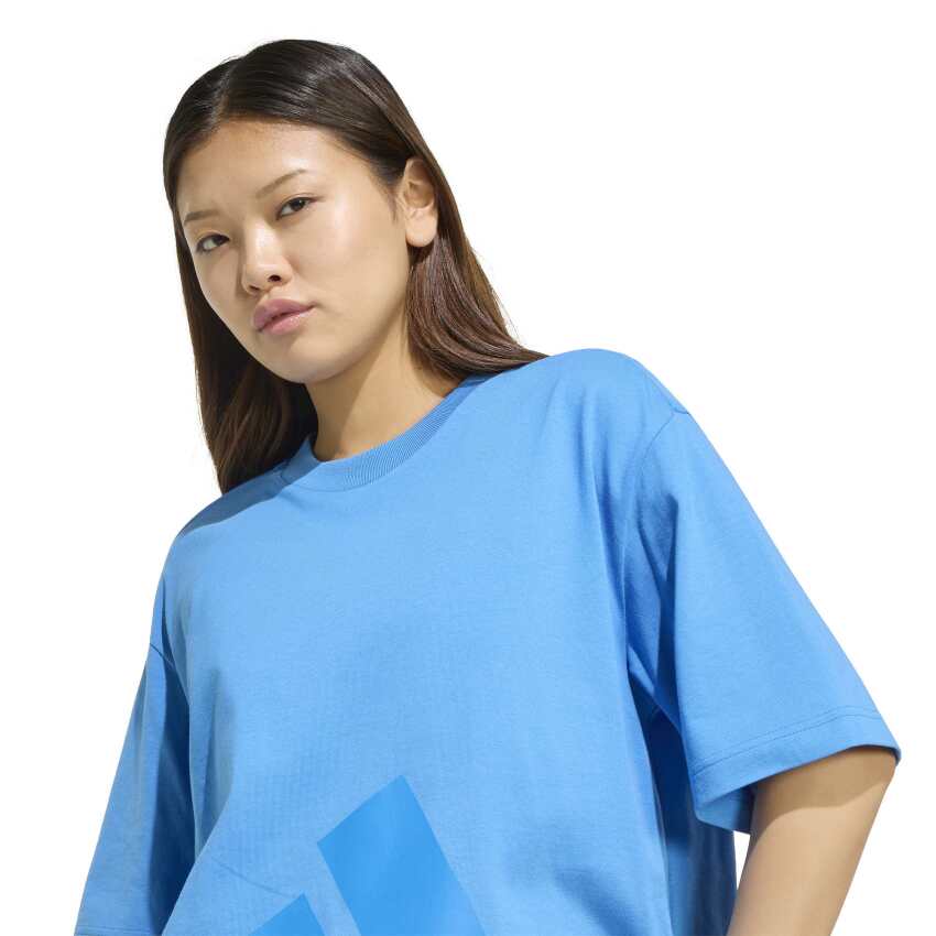 Adidas Essentials Big Logo Boyfriend Mavi Kadın Tshirt - 4