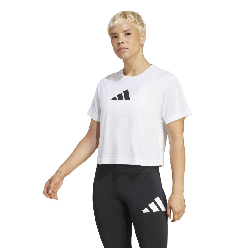 Adidas Essentials Big Logo Performance Beyaz Kadın Tshirt - 1
