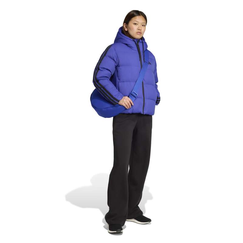 Adidas Essentials Climawarm 3-Stripes Puffer Mavi Kadın Mont - 4