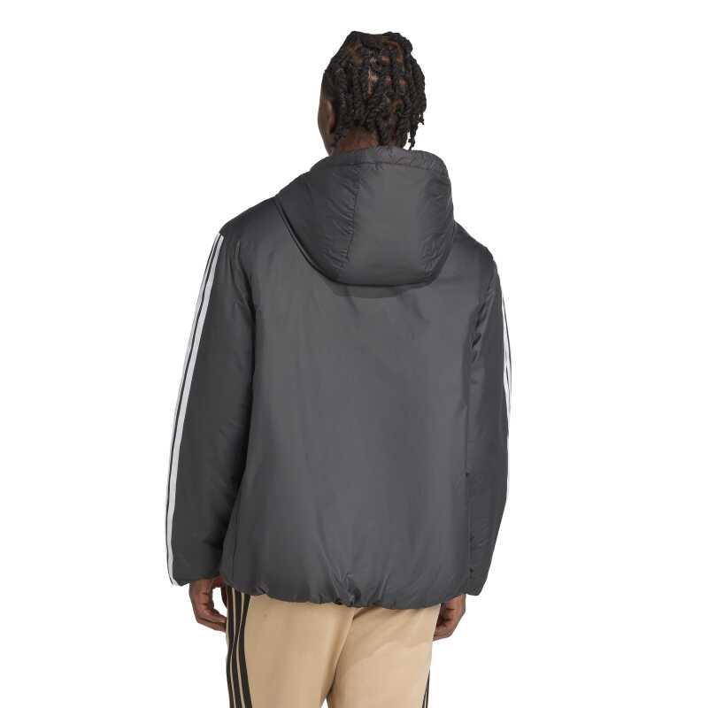 Adidas Essentials CLIMAWARM 3-Stripes Yalıtımlı Kapüşonlu Siyah Erkek Mont - Adidas (1)