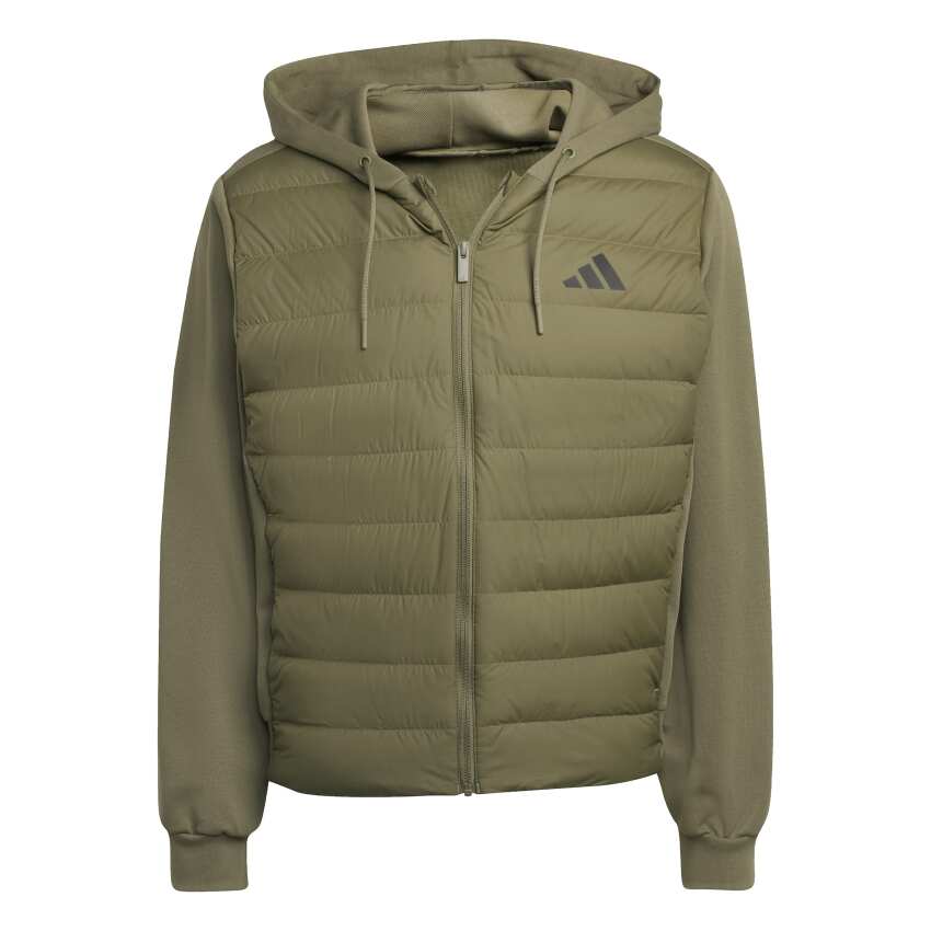 Adidas Essentials CLIMAWARM Kuş Tüyü Dolgulu Kapüşonlu Haki Erkek Mont - 6