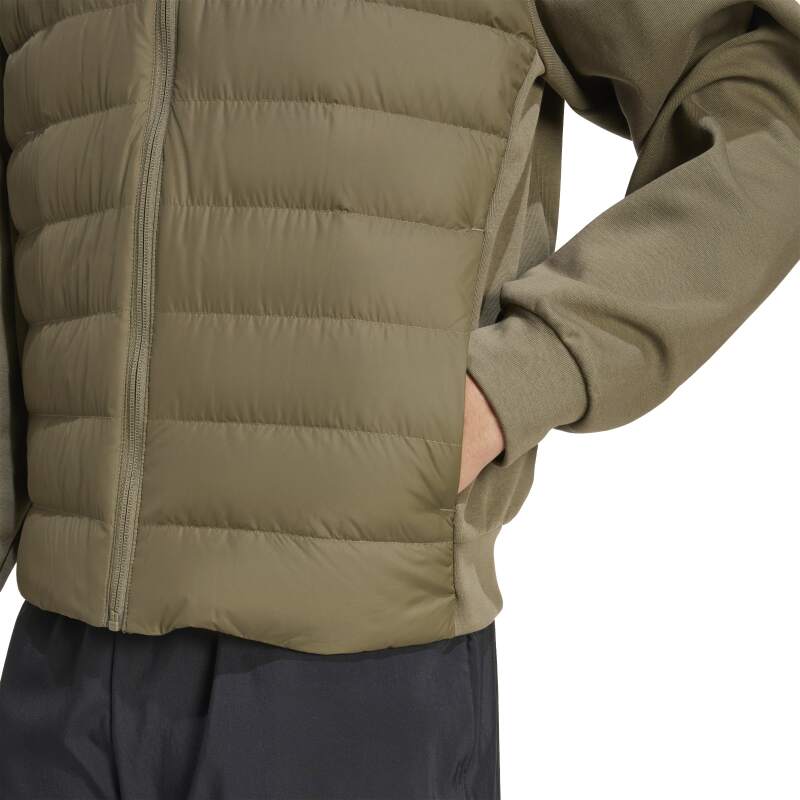 Adidas Essentials CLIMAWARM Kuş Tüyü Dolgulu Kapüşonlu Haki Erkek Mont - 5