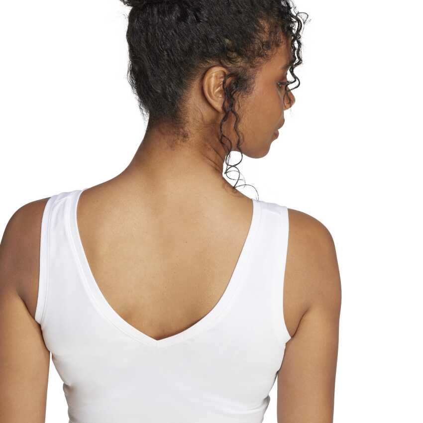 Adidas Essentials Small Logo Cotton Lifestyle Beyaz Kadın Tshirt - 7