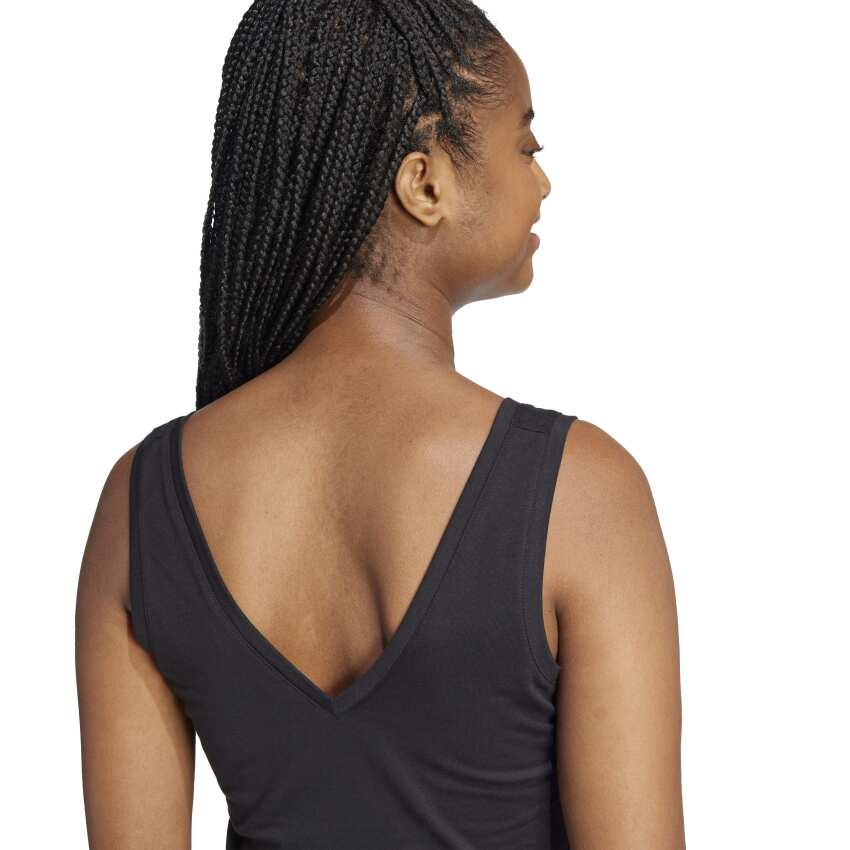 Adidas Essentials Small Logo Cotton Lifestyle Siyah Kadın Tshirt - 6