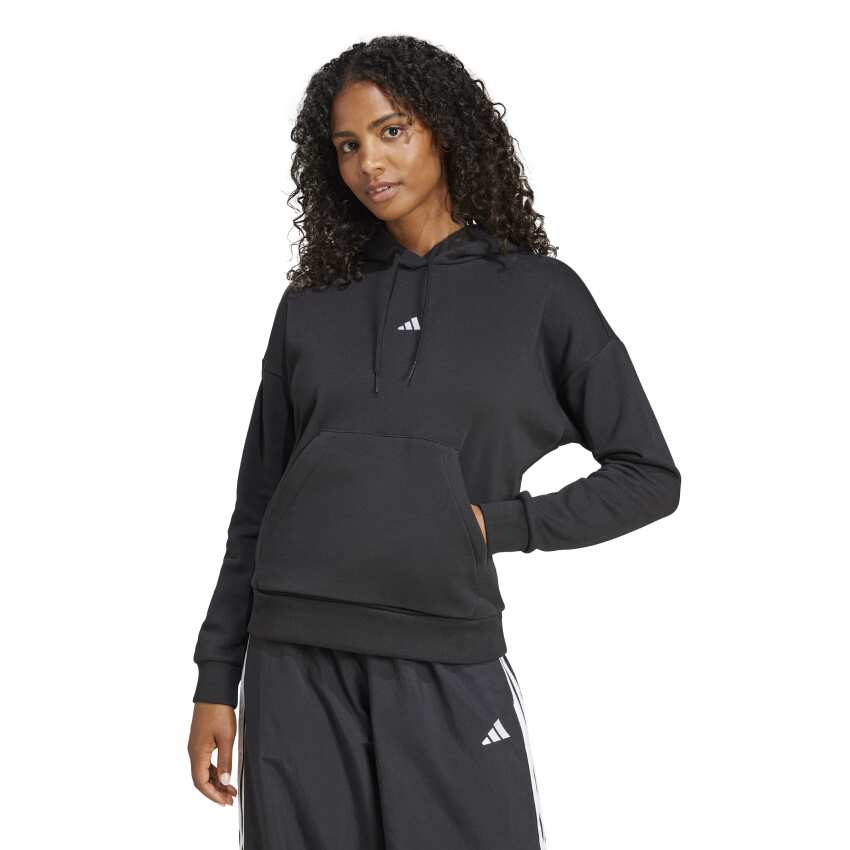 Adidas Essentials Small Logo Feel Cozy Siyah Kadın Sweatshirt - 1