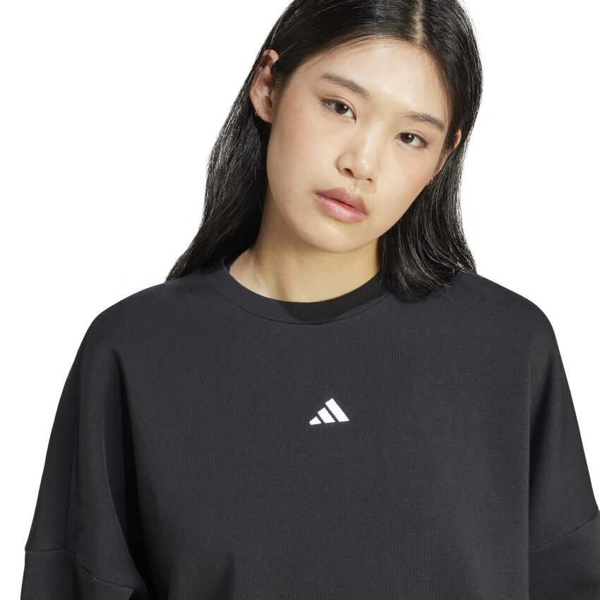 Adidas Essentials Small Logo Feelcozy Siyah Kadın Sweatshirt - 5