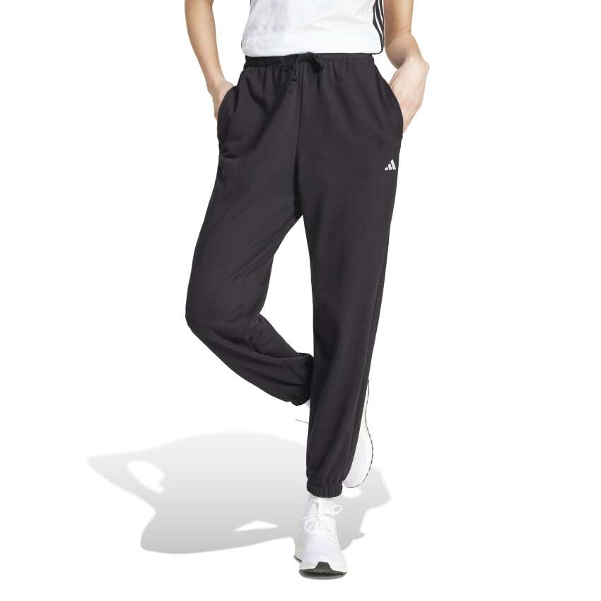 Adidas Essentials Small Logo French Terry Cuffed Siyah Kadın Eşofman Altı - 1
